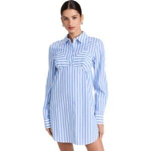 NWOT Staud Alita Layered Effect Striped Mini Dress SIZE XS